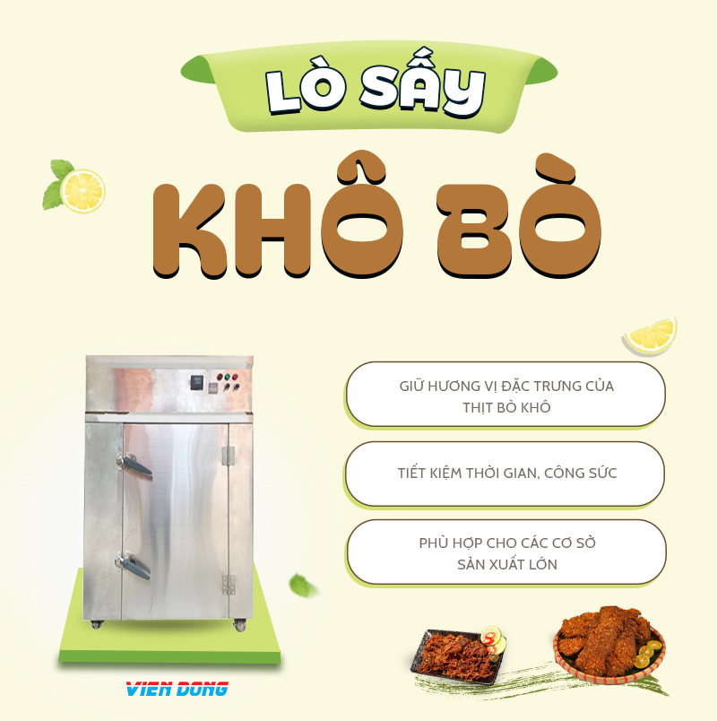 lò sấy thịt bò khô