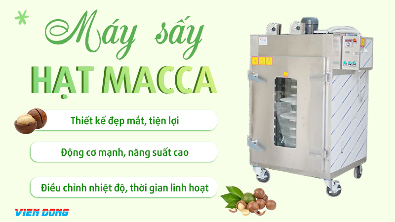 Máy sấy hạt macca 12 khay xoay