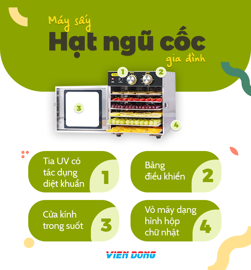 Máy sấy hạt ngũ cốc gia đình