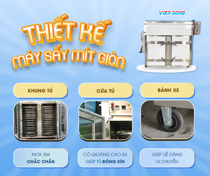 Máy sấy mít giòn