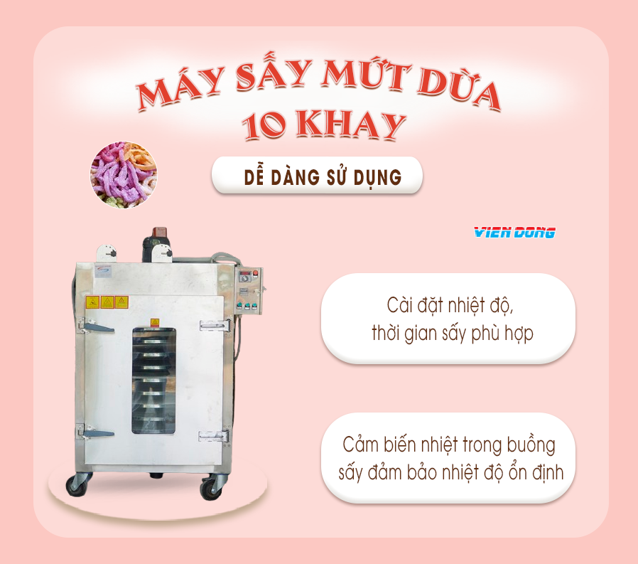 Máy sấy mứt dừa