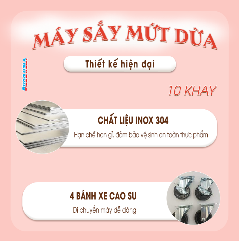 Máy sấy mứt dừa